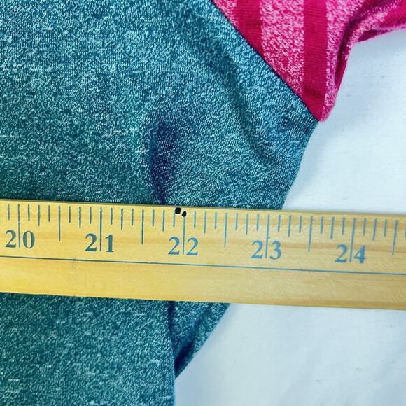 LulaRoe Randy Baseball Shirt Women 3XL Heather and Pink 3/4 Sleeves Comfort - Picture 4 of 7